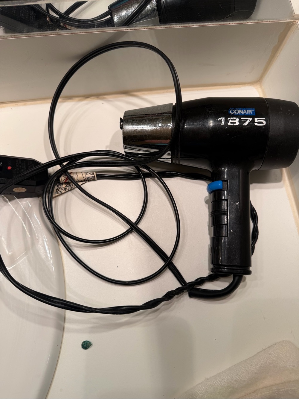 Conair 1875W Compact Black Hair Dryer
